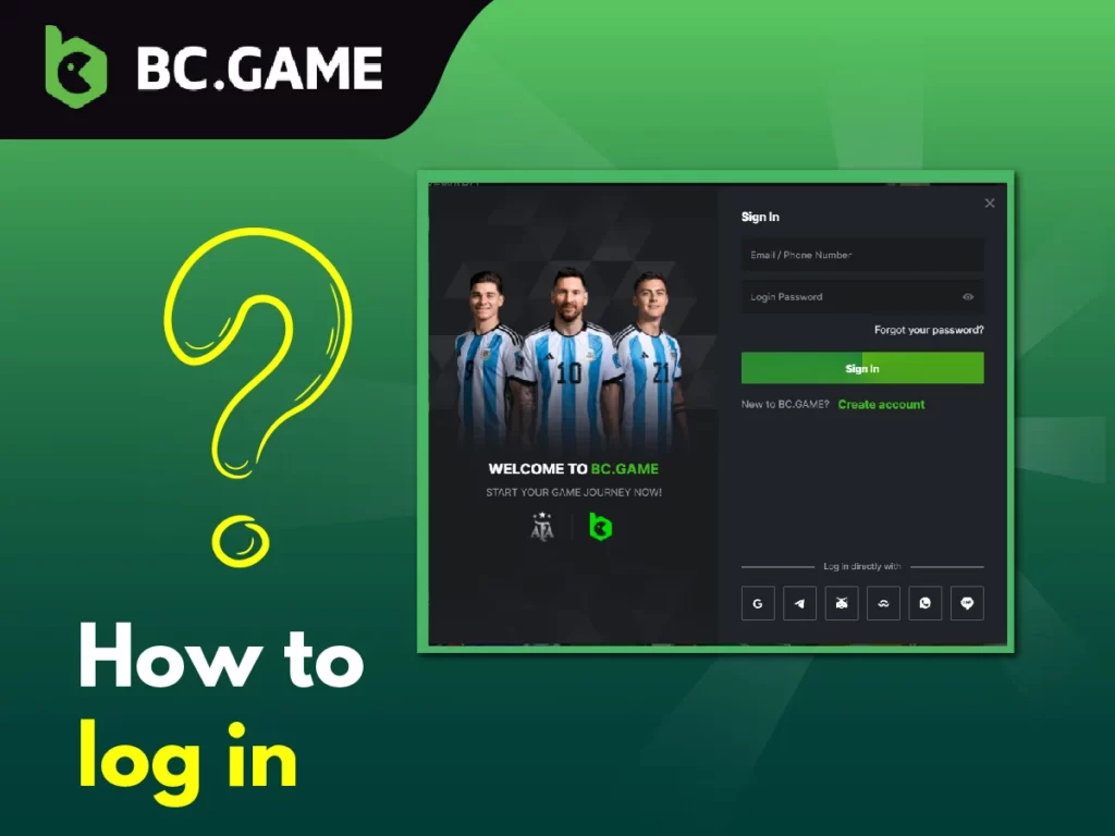 How to login to your personal account at BC Game