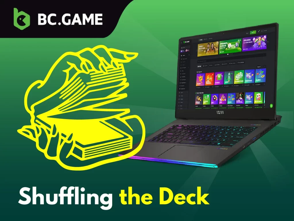 Suffling the deck casino table game